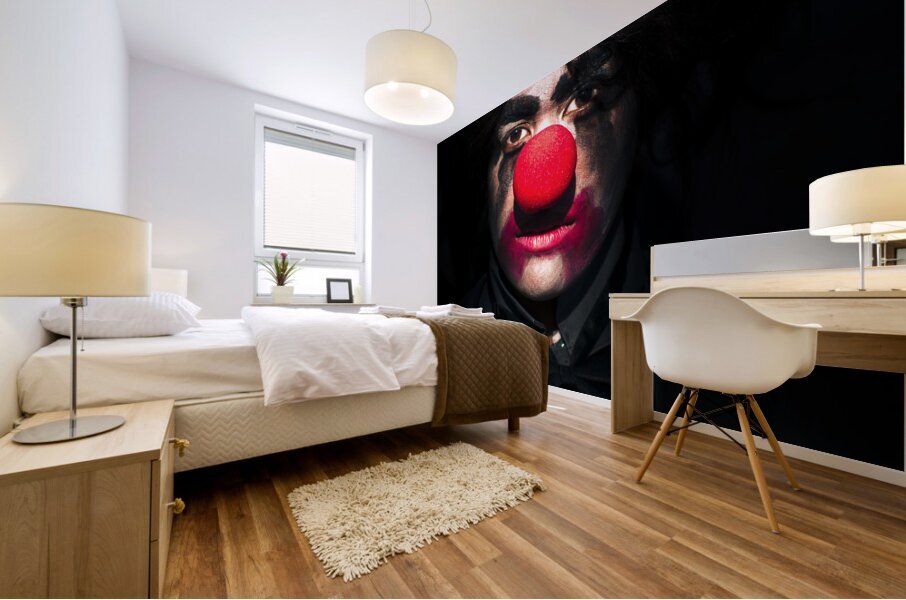 Dark Scary Clown Mural print