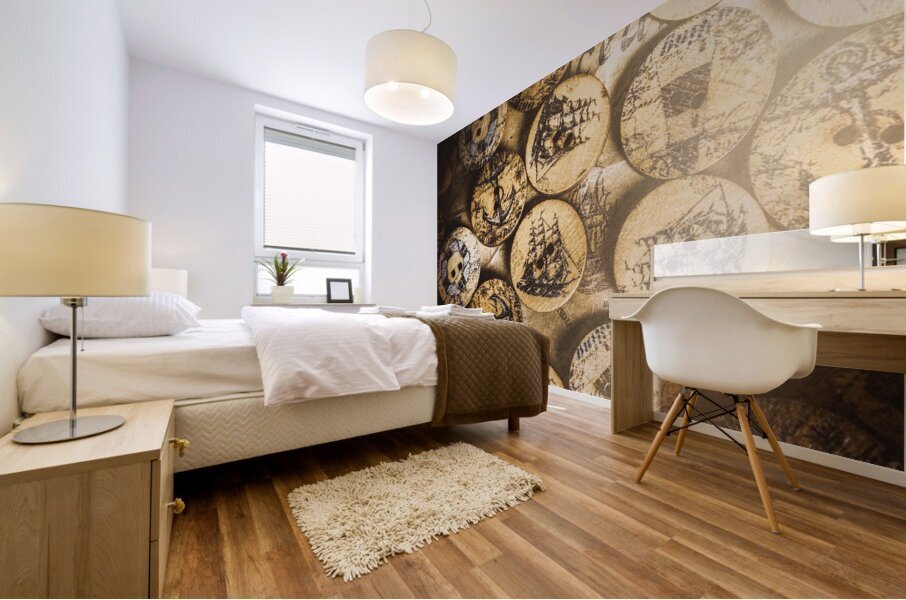 Port of corks at the old sail tavern Mural print