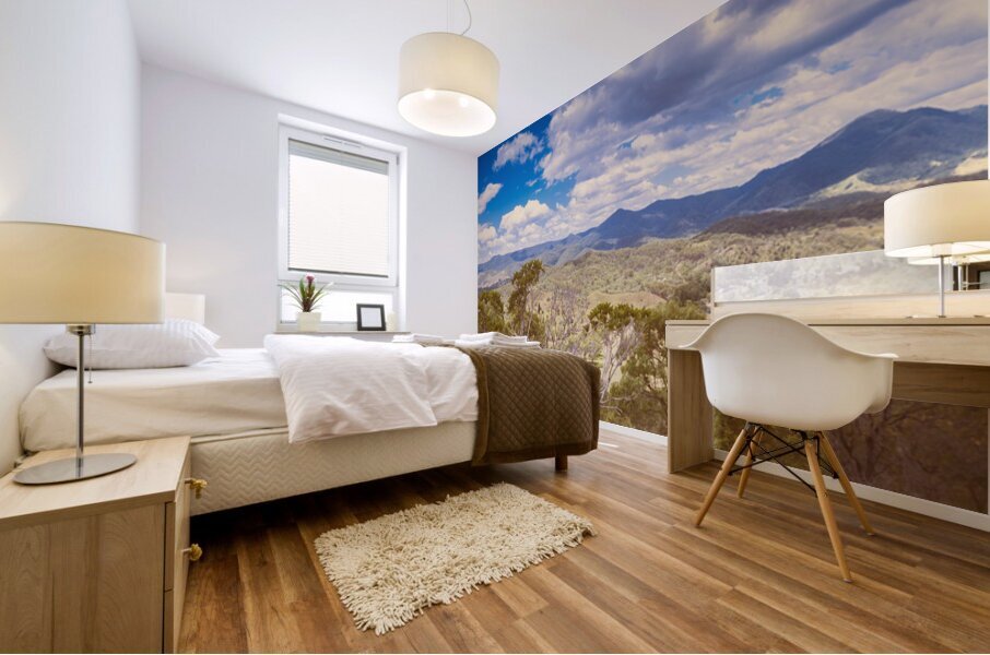 Peaceful pastel panorama Mural print