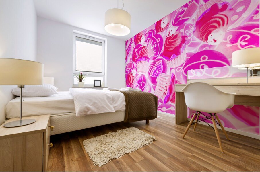 Strawberry sweets Mural print