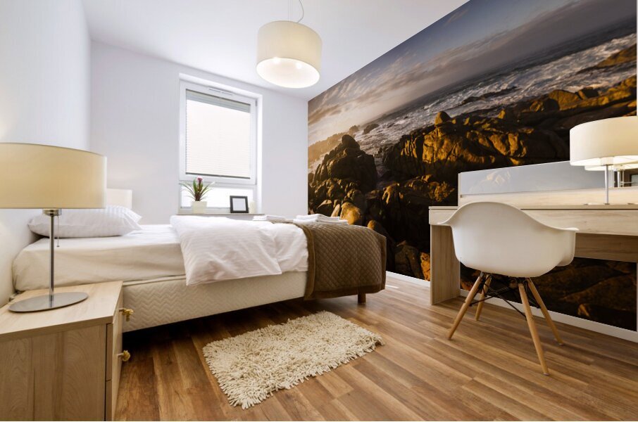 Morning ocean panorama Mural print