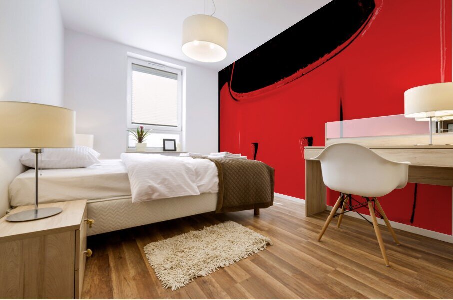 The quick and the red Mural print