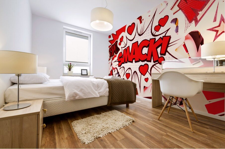 Comic love Mural print