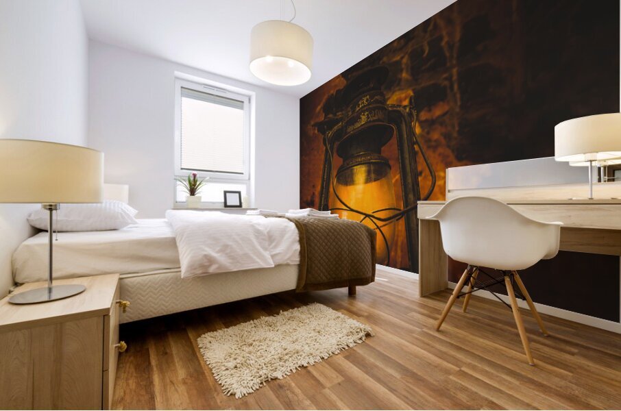 Vintage colonial lantern Mural print