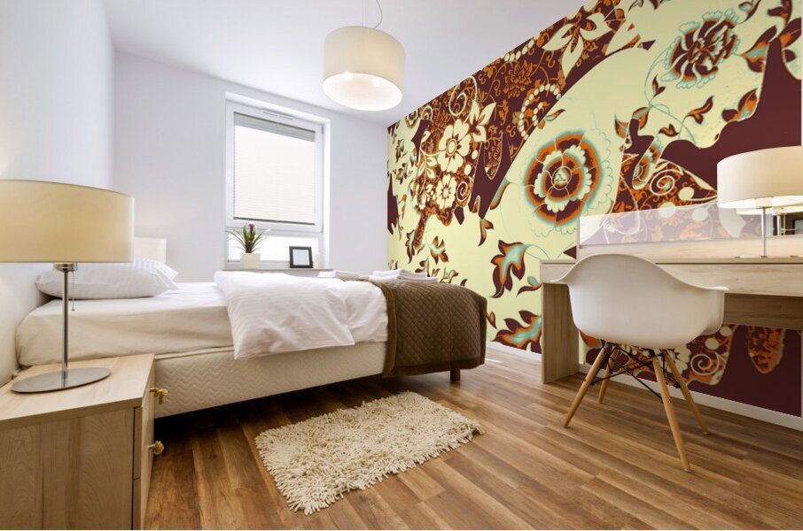 Boho butterflies Mural print