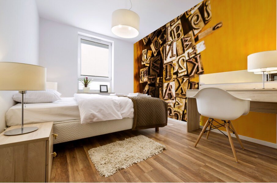 Vintage headlines Mural print