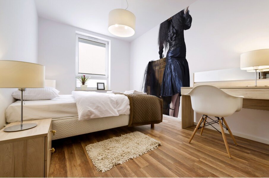 Jester with wine barrel Mural print