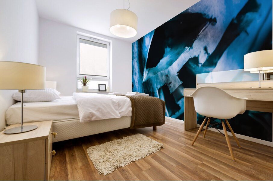 Scary Jack-o-lantern pumpkin detail Mural print