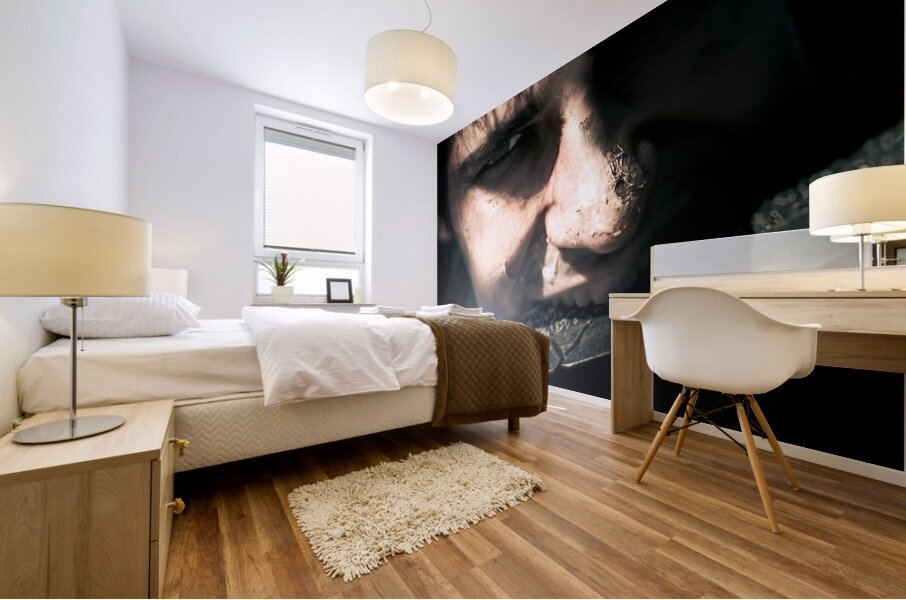 Face Of Fear And Danger Mural print