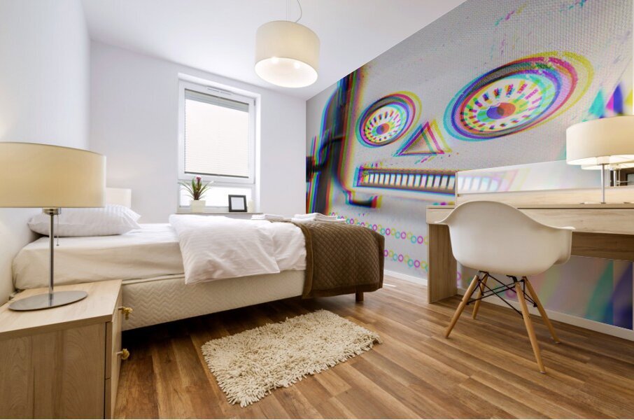 3D-3D-3D Mural print