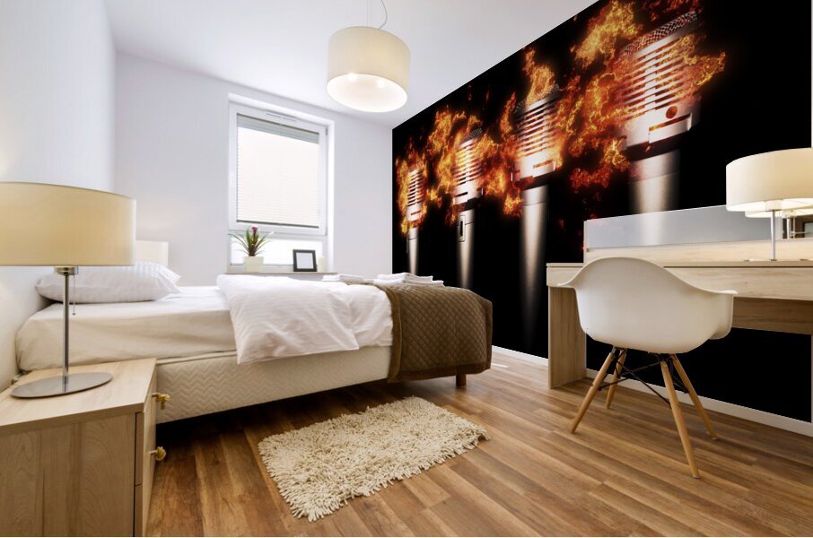 Singeing stage show Mural print