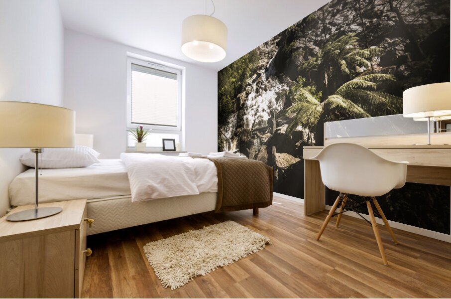 Tranquil mountain canyon Mural print