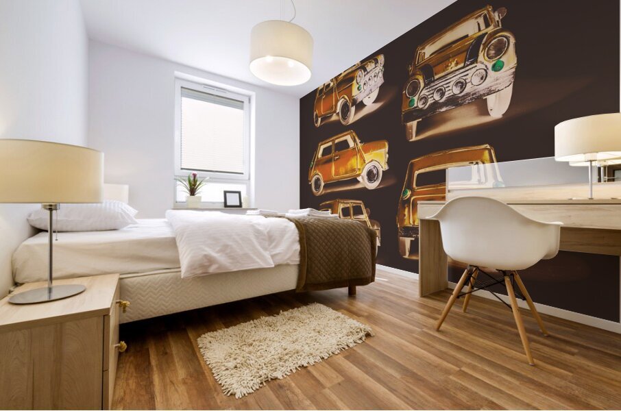 Mini Motor Machinations  Mural print