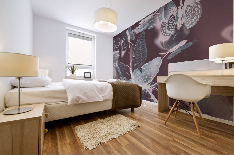 Fantasy flutters Mural print