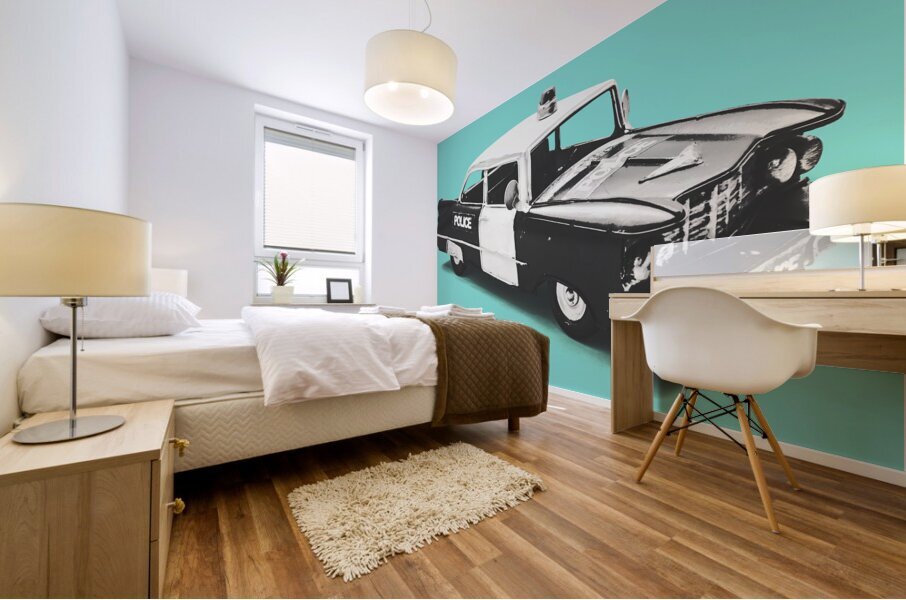 Black and blue Mural print