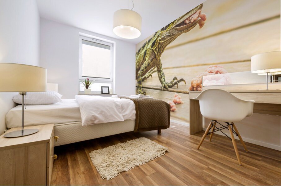 Australian water dragon Mural print