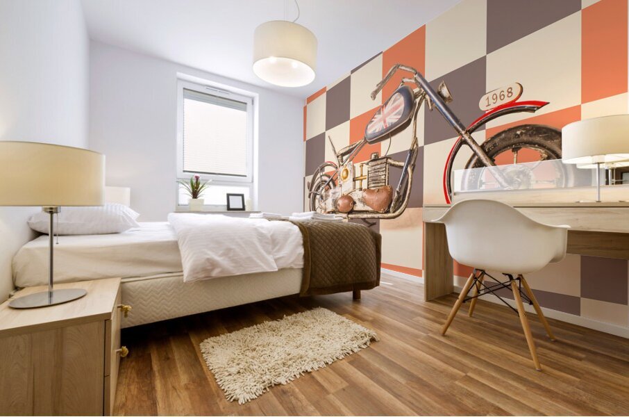 Brit bike Mural print