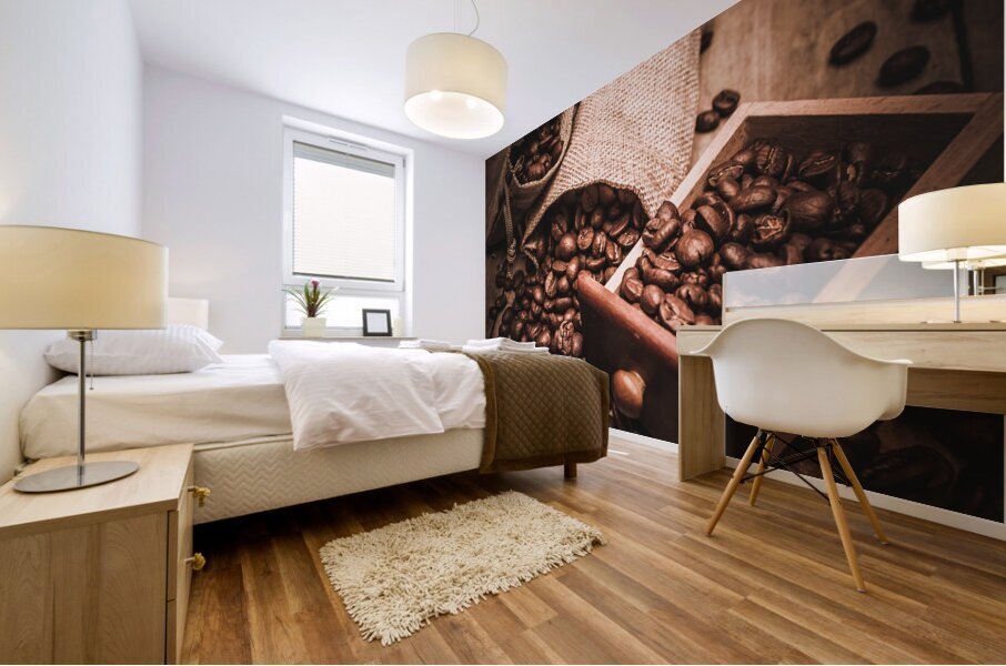 Coffee bean art Mural print