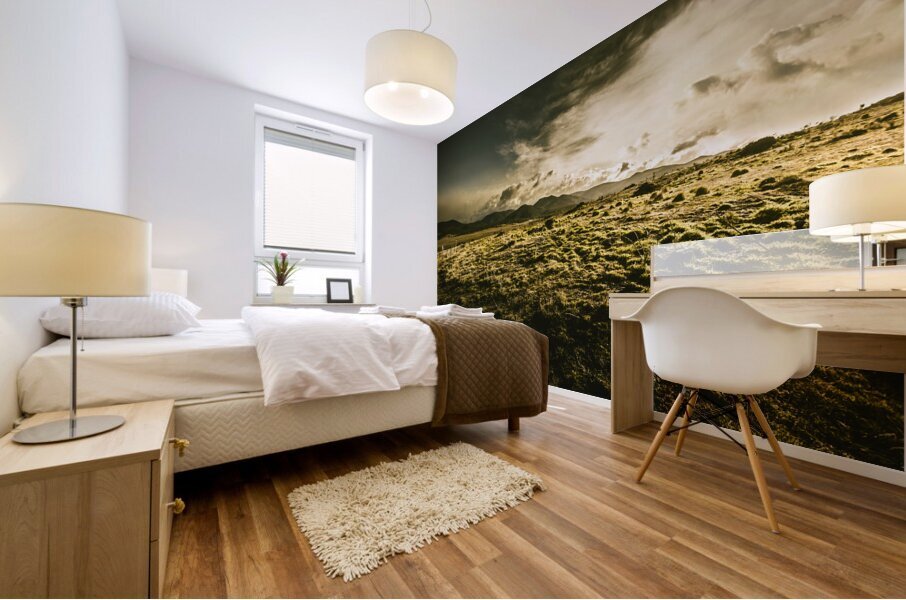 Avoca fields and mountains Mural print