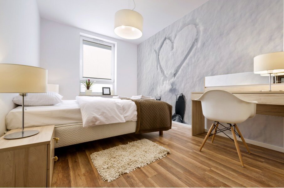 Winter holiday love Mural print