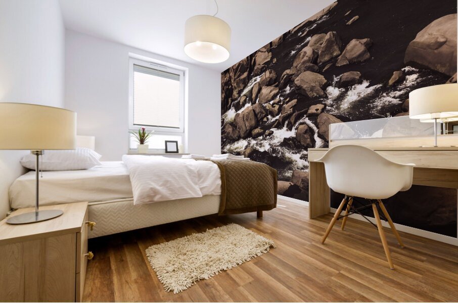 Rocky Launceston river from Cataract Gorge Mural print