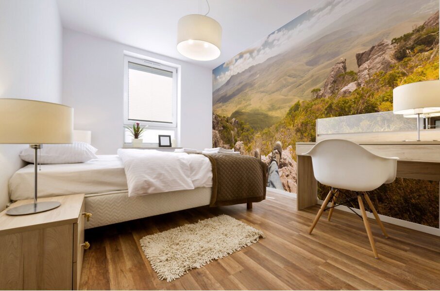 Mountain valley landscape Mural print