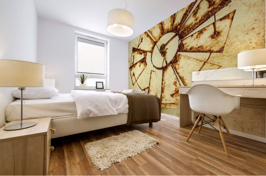 Vintage Rusty Farm Windmill Mural print