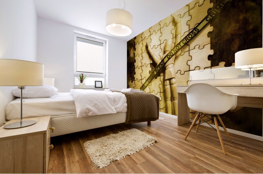 Case of a unsolved crime Mural print