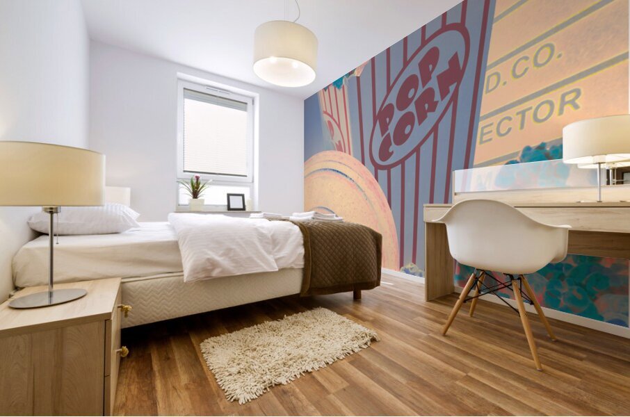 Retro flicks Mural print