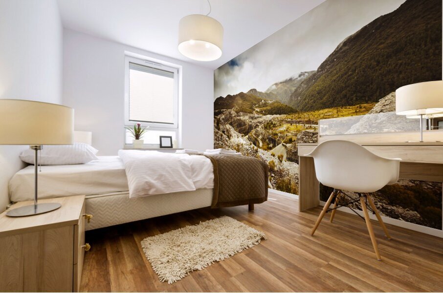 Rocky valley mountains Mural print