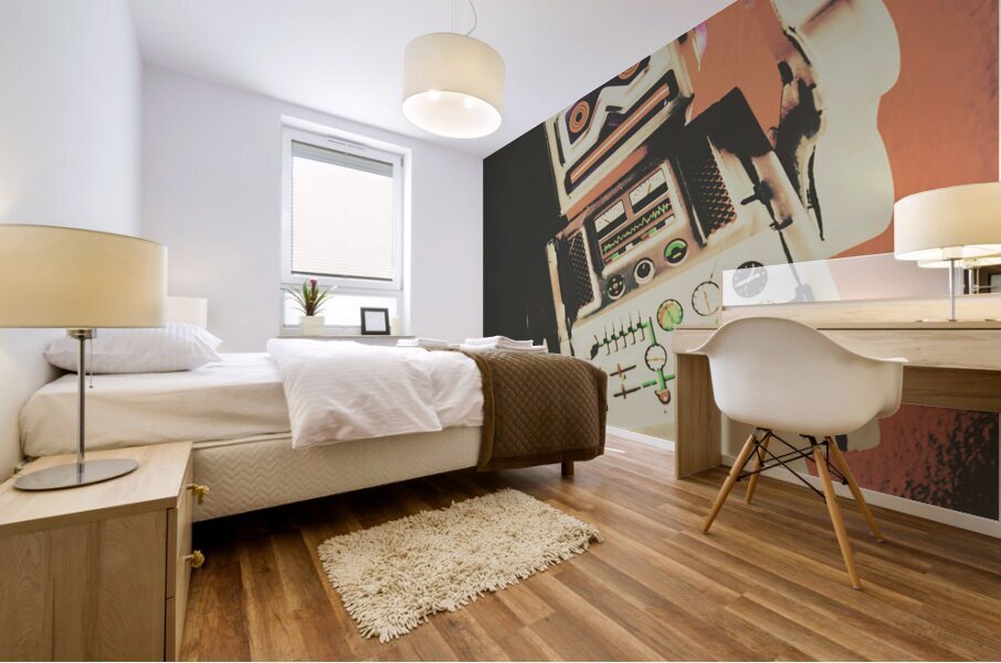 Android short circuit  Mural print