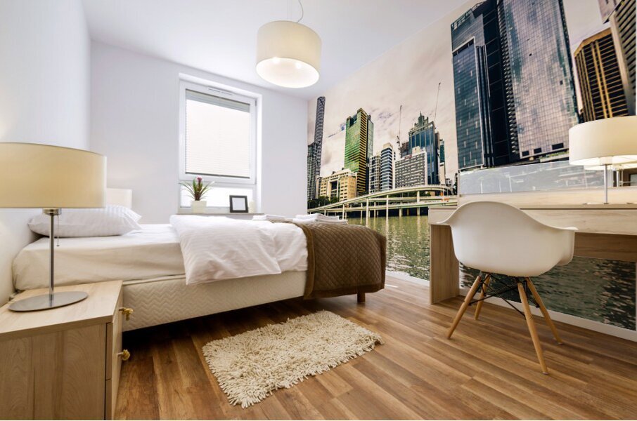 Neon reflections Mural print