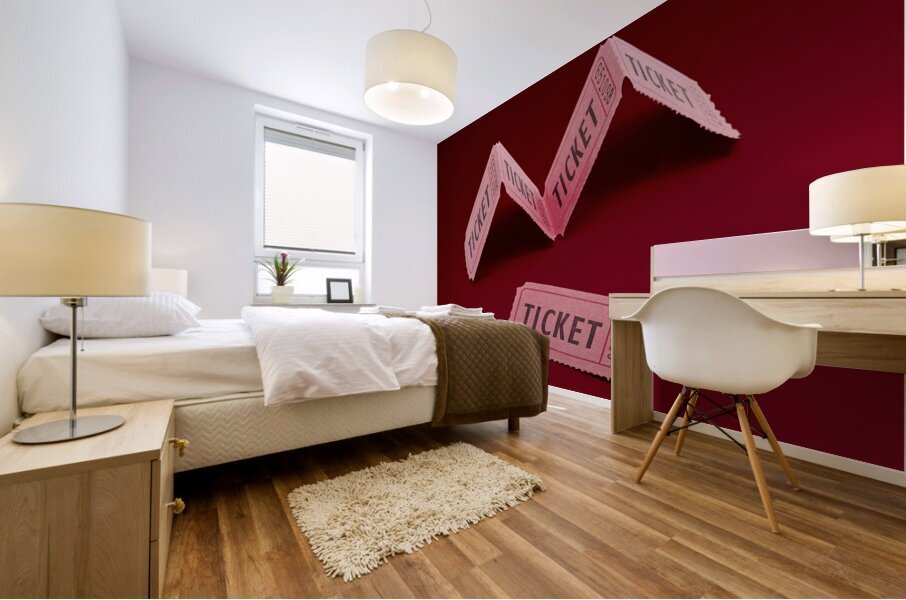 Vintage cinema movie ticket Mural print