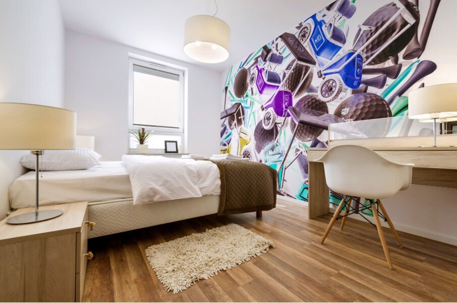 Caddie course Mural print