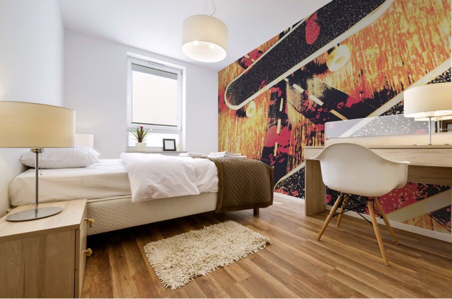 Grunge skate art Mural print