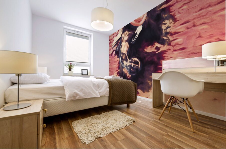 Venom breaking brick wall Mural print