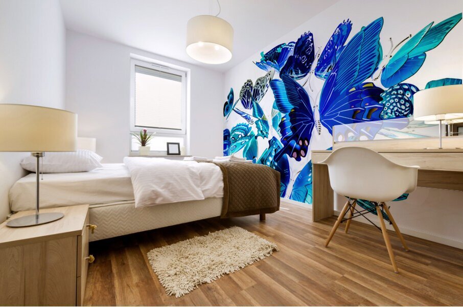 Blue buggery  Mural print