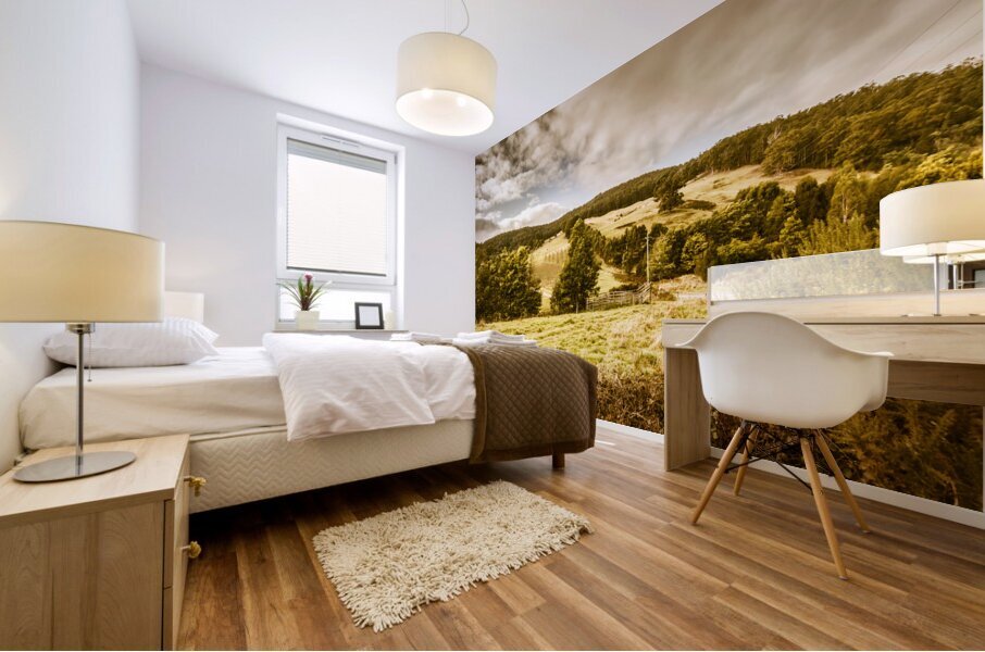 Charming outback country setting Mural print