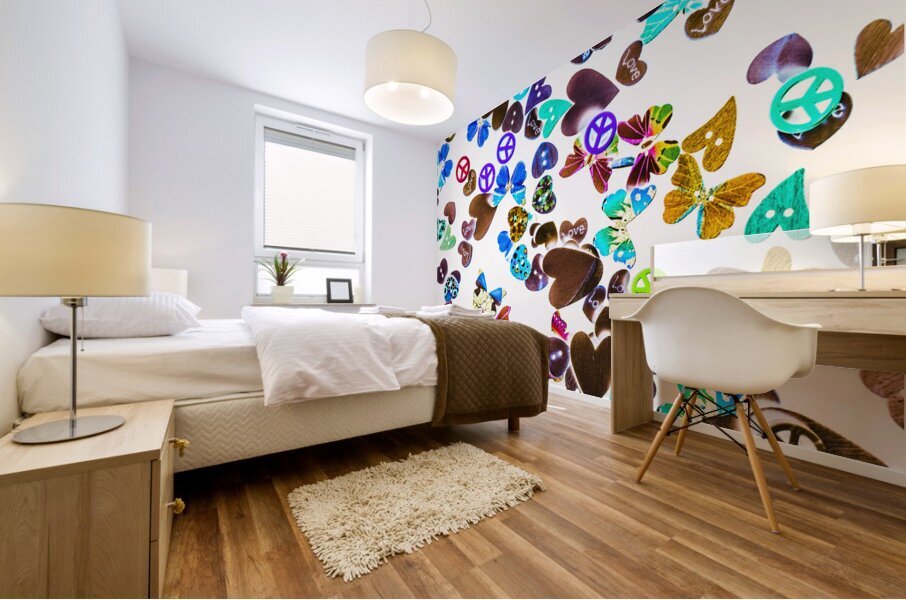 Rainbow love Mural print