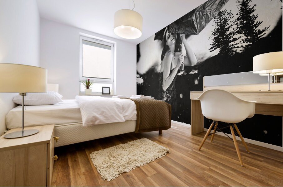 Classic Vintage Sensual Woman In Vogue Style Mural print