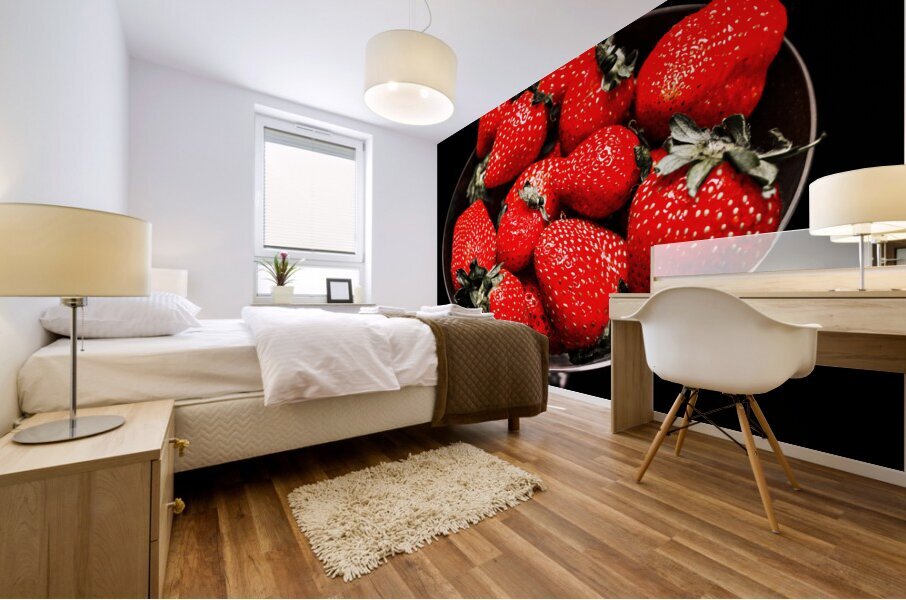 Strawberry cocktail Mural print