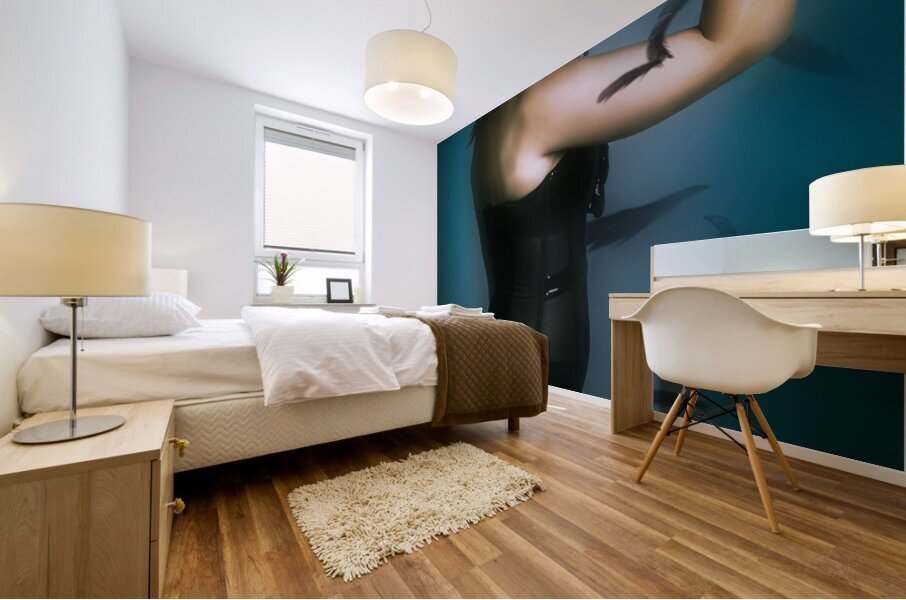 High fashion female mystery dancer Mural print