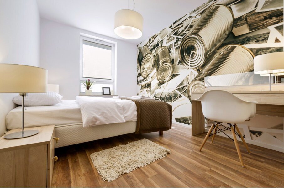 Old business wires Mural print