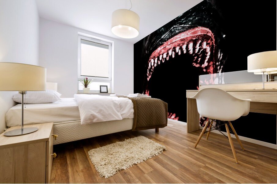 Shark attack Mural print
