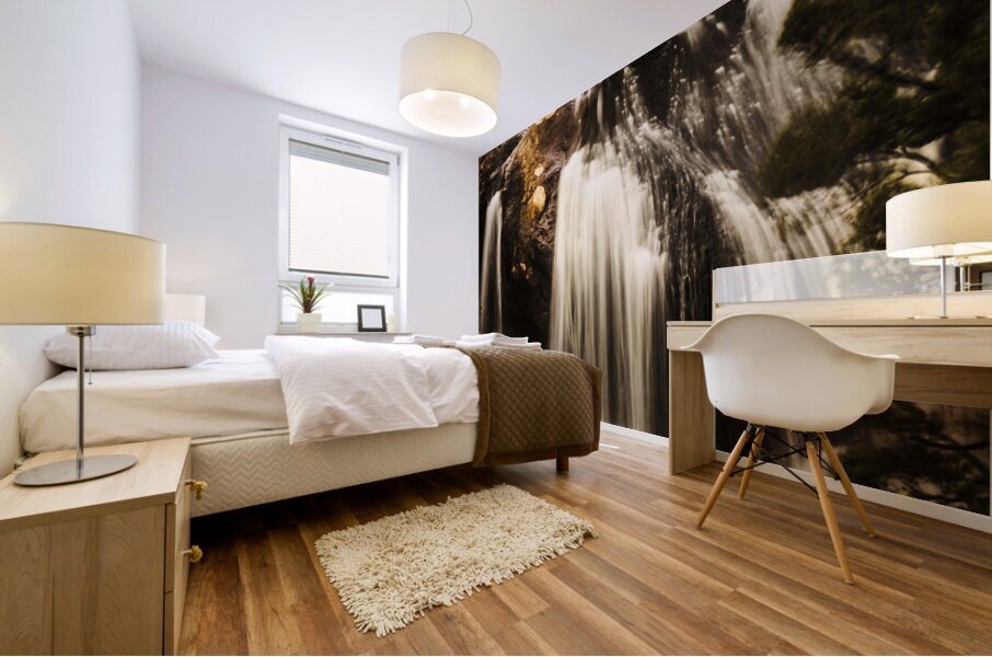 Temperate highland water fall Mural print