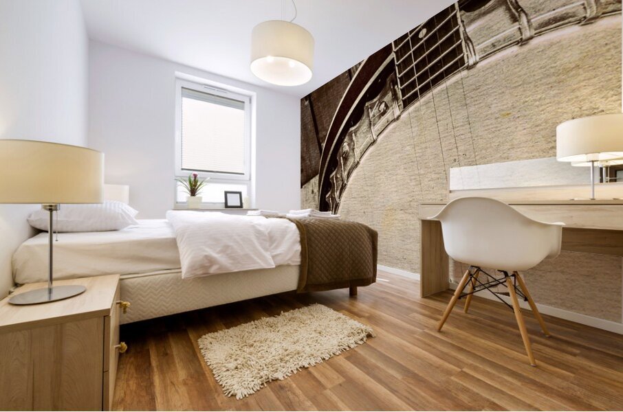 Vintage banjo barn dance Mural print