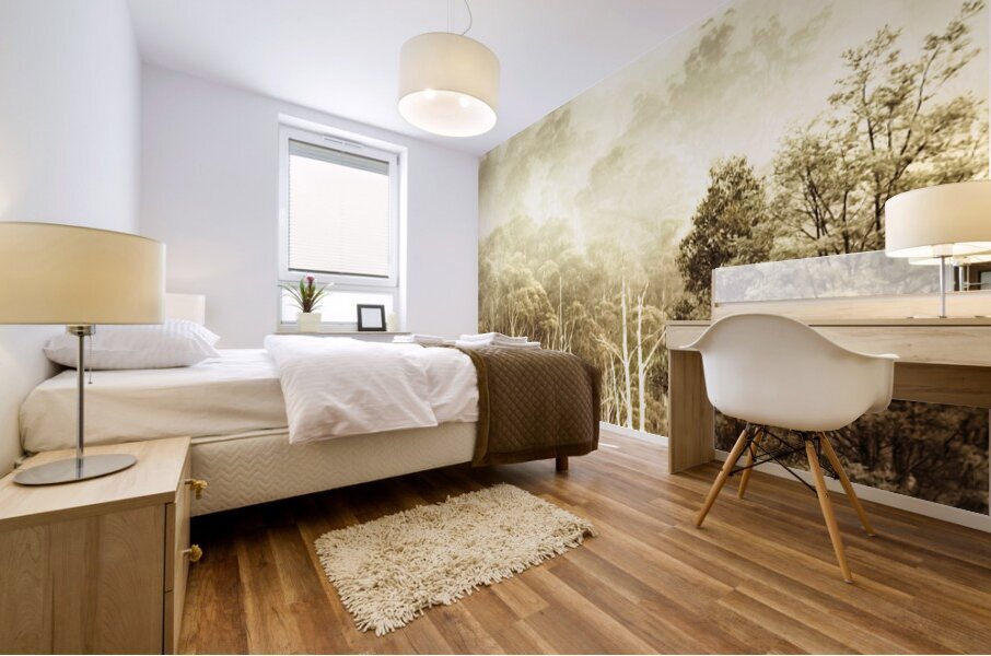 Rustic Tasmanian rural forest Mural print