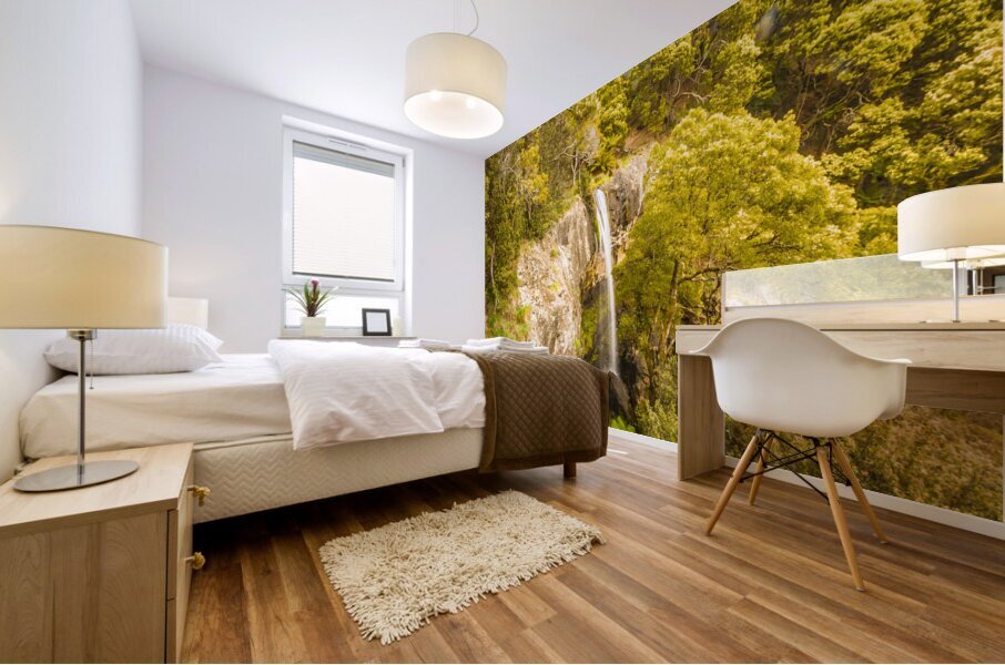 Scenic forest falls Mural print