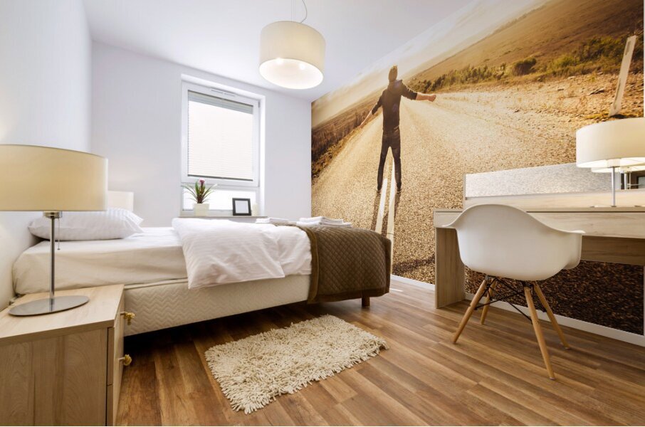 Facing fears while taking chances Mural print