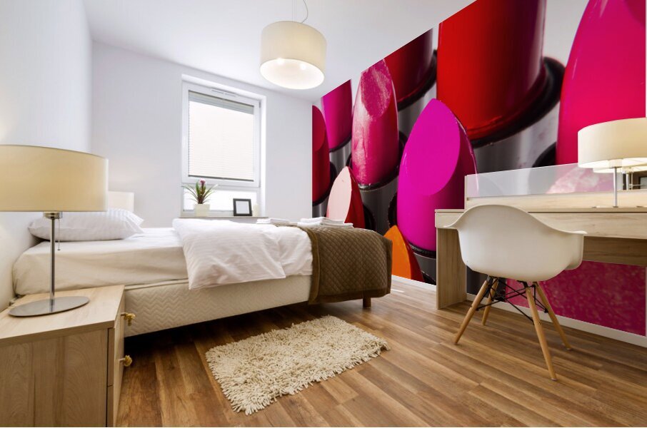 Colourful cosmetic still life Mural print